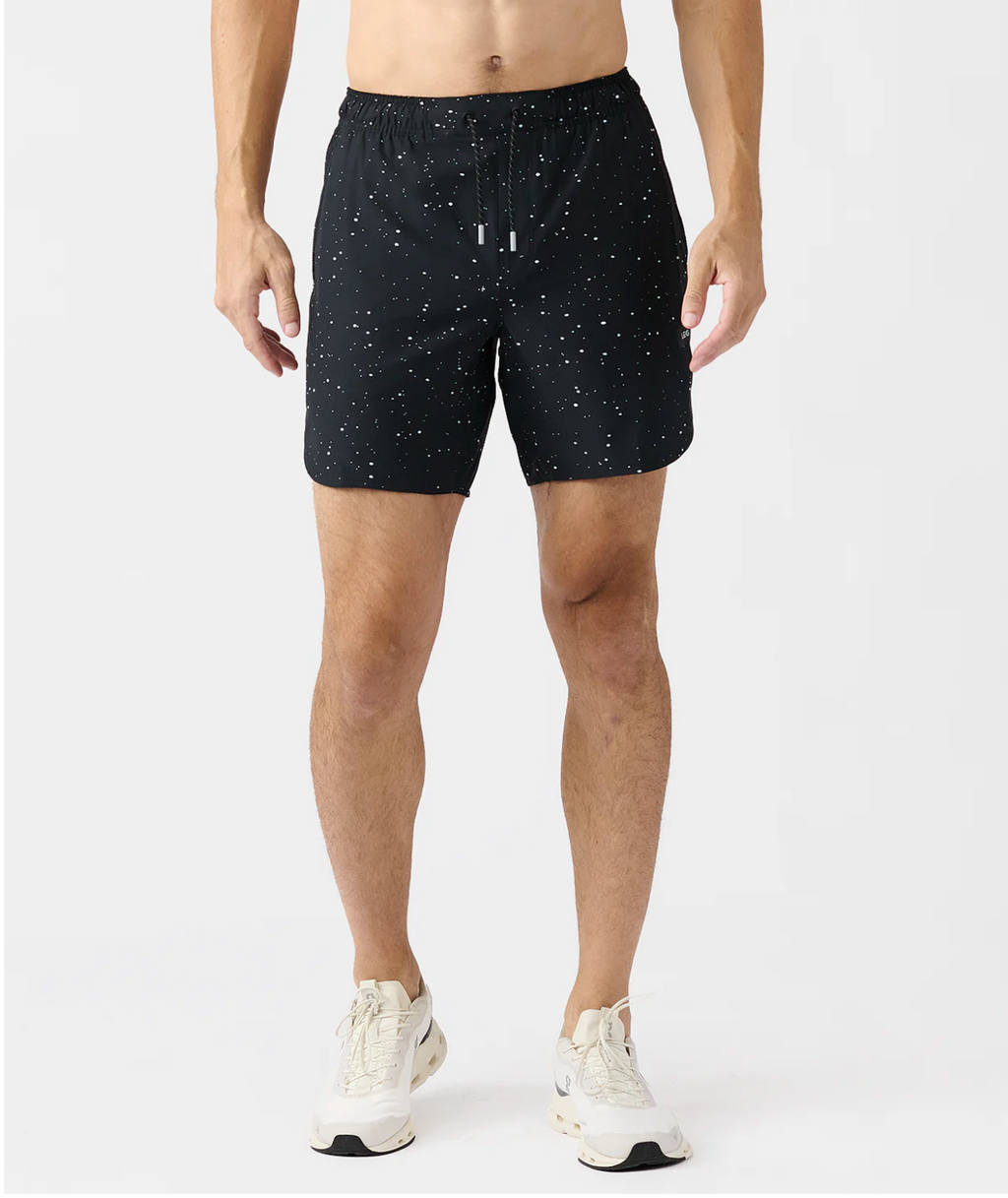 P13R RUN CLUB - Legends Black Splatter Shorts
