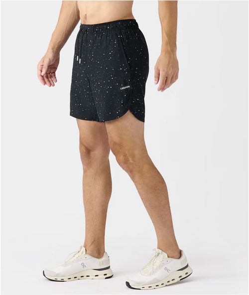 P13R RUN CLUB - Legends Black Splatter Shorts